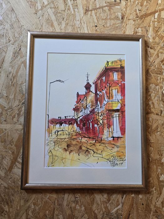 Obraz ścienny, budynek 40x31x1.5