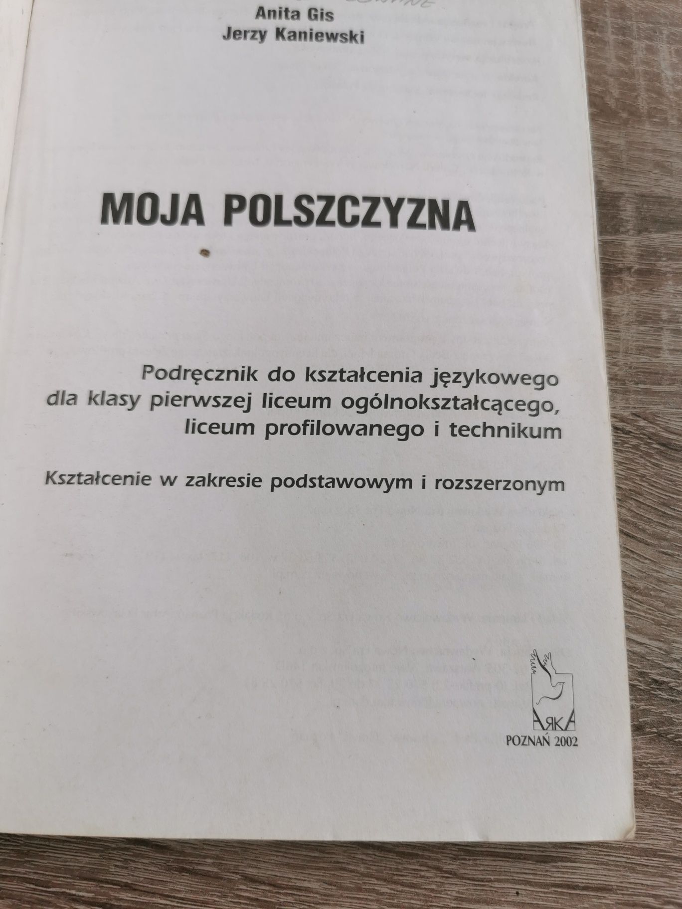 Książka moja polszczyzna 1 liceum, technikum