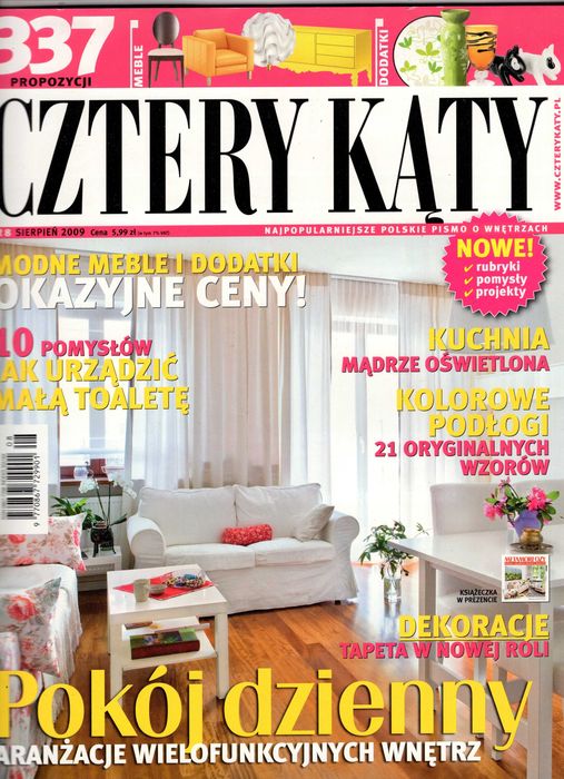 Cztery Kąty 8/2009 Pokój dzienny aranżacje, Tak mieszka Rudi Schuberth