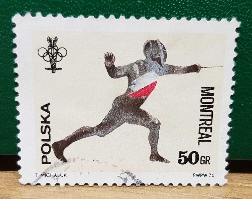Znaczek Letnie Igrzyska Olimpijskie Montreal Kanada 1976 Polska