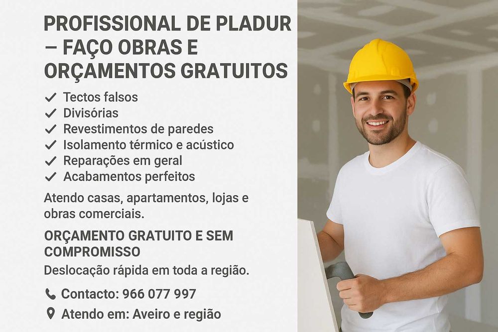 Profissional de Pladur – Faço obras e  orçamento gratuitos.