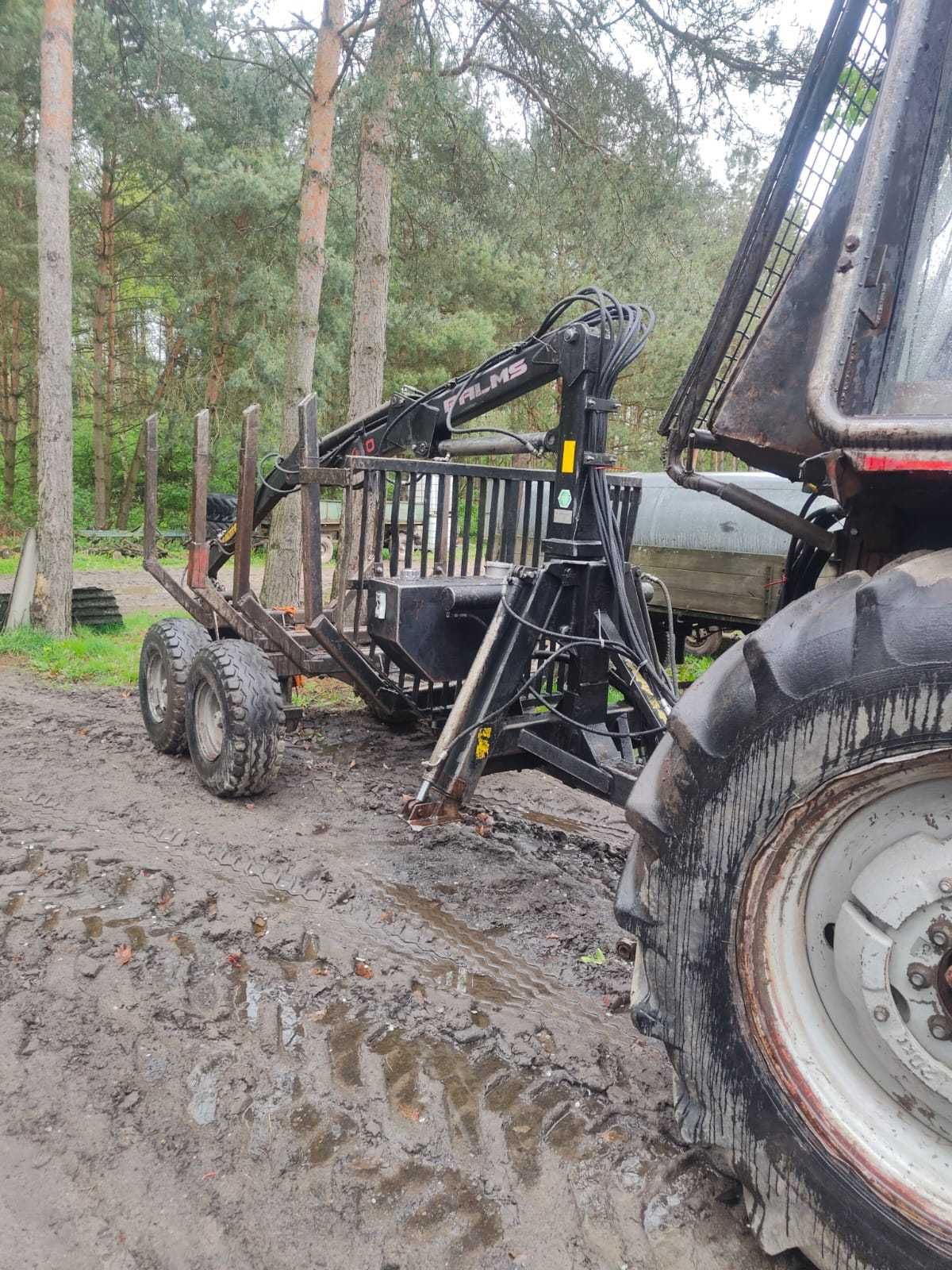 Ciągnik MTZ Belarus 820 z przyczepą zrywkową PALMS 71-410, 7 ton