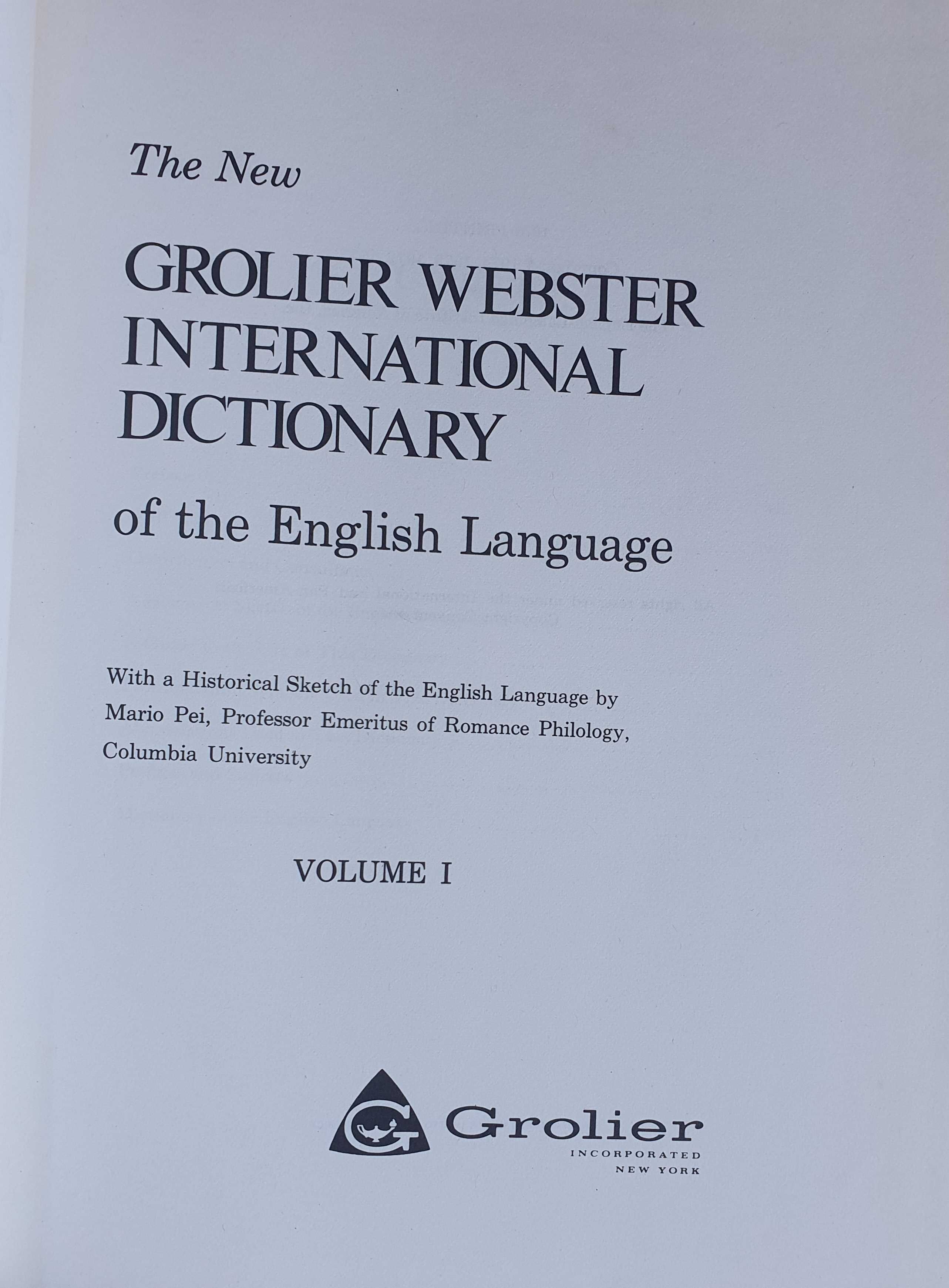Dicionário/Enciclopédia THE NEW GROLIER WEBSTER INT. DICTIONARY - 1976