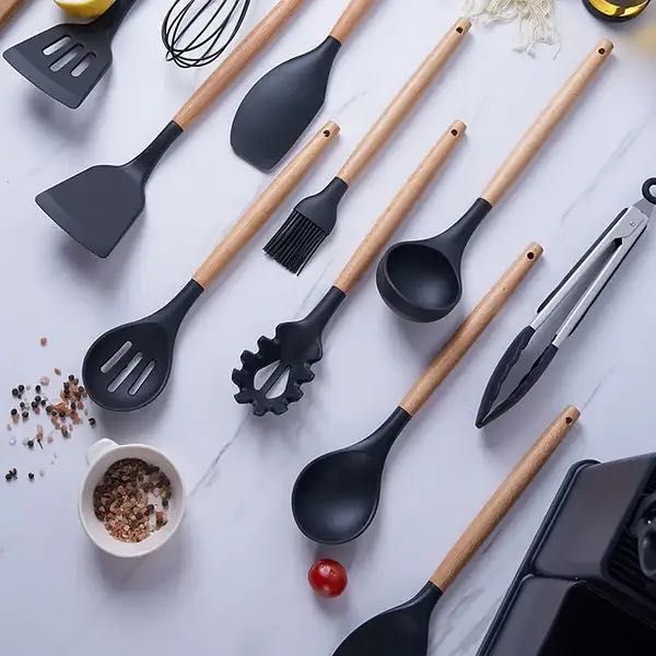 Набір кухонного приладдя 19 предметів Чорний