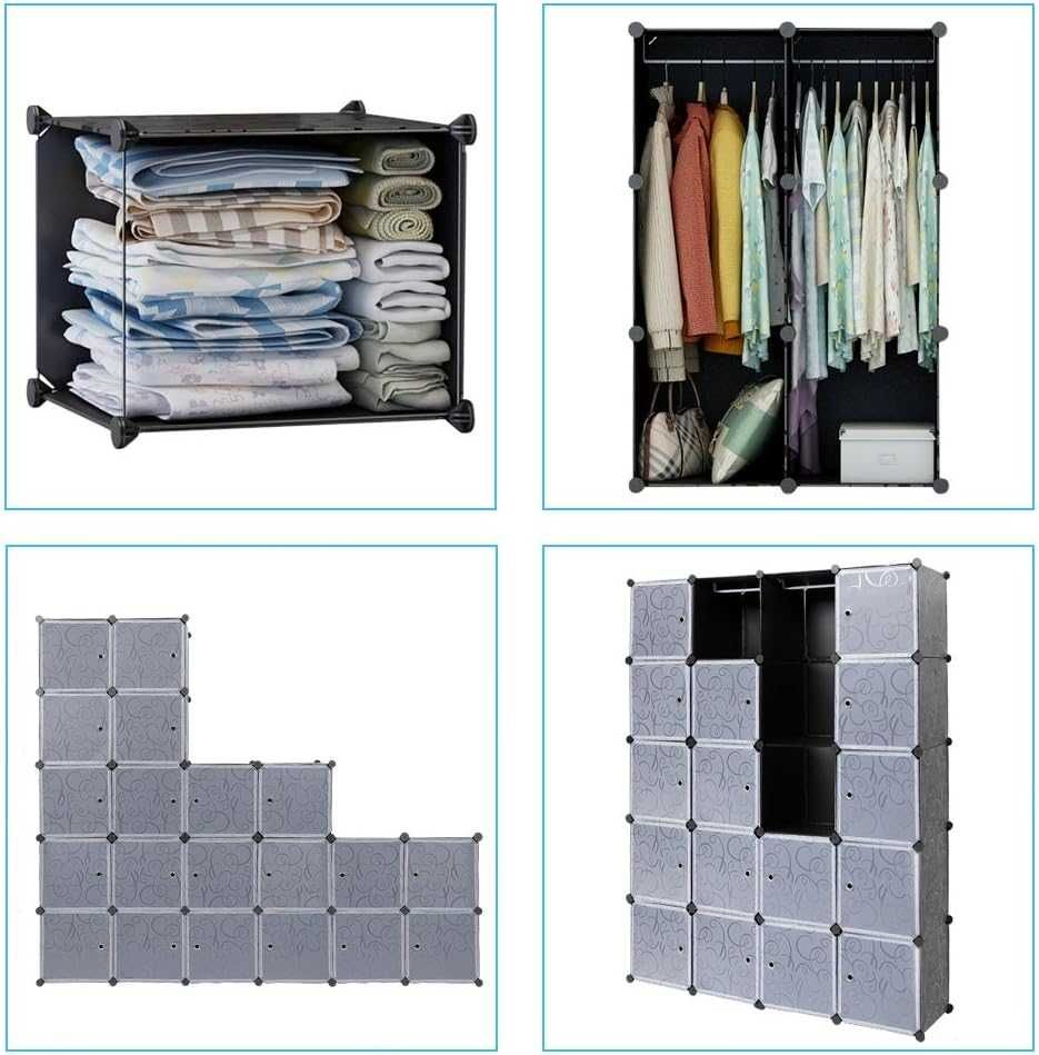 шафа полиця органайзер Meerveil Plastic Storage Cubes для одягу