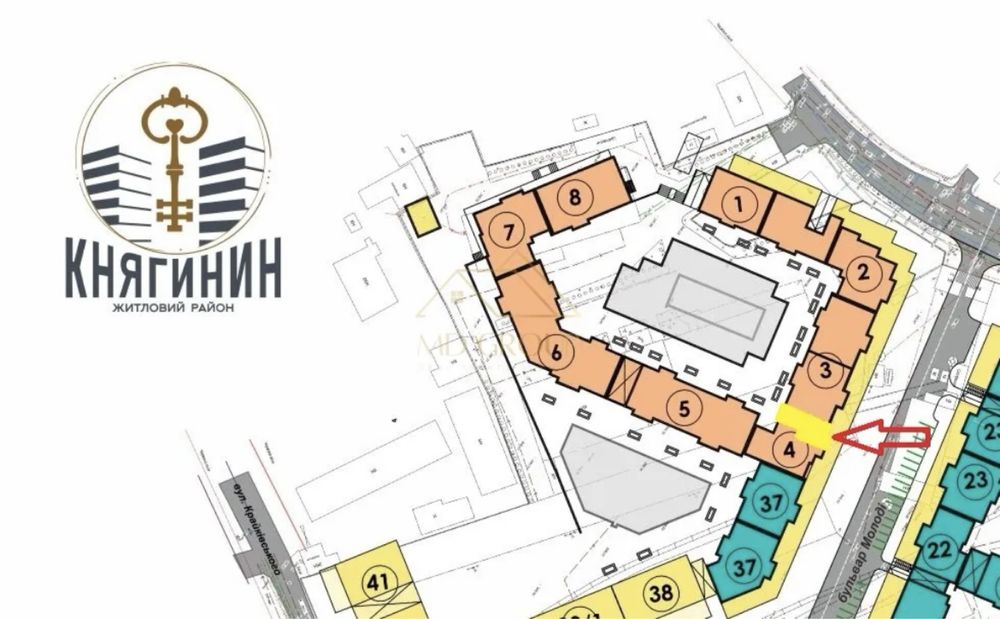Продається 3 кім. ЖК Княгинен. 1 Черга. Переуступка. 94,7 м2. 676$ м2.
