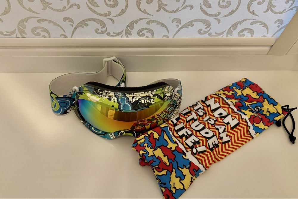 Дитяча лижна маска з полярізацією як нова з чохлом