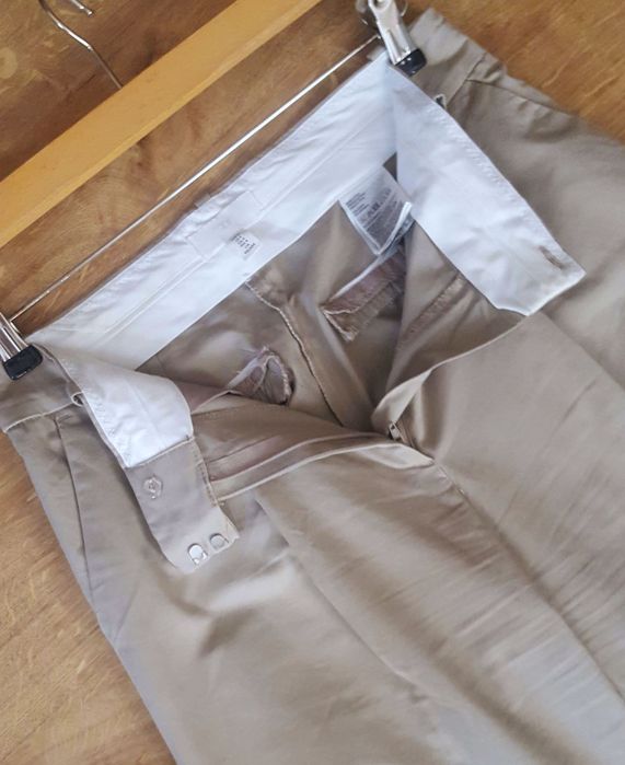 H&M__Spodnie damskie bawełniane z szeroką nogawką__36/S