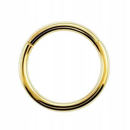 Kolczyk kółko clicker PIERCING conch septum 1,2/6. złoty