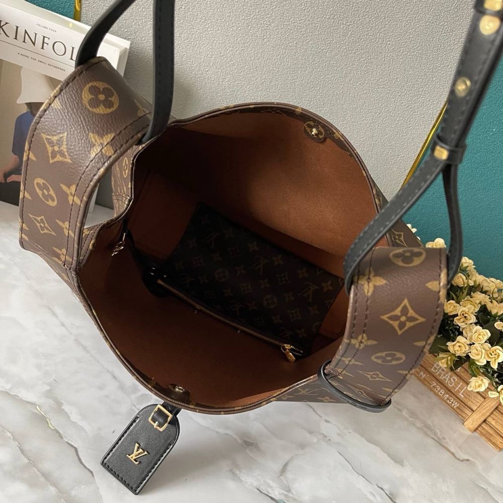 Женская сумка шоппер через плечо коричневая оригинал Louis Vuitton