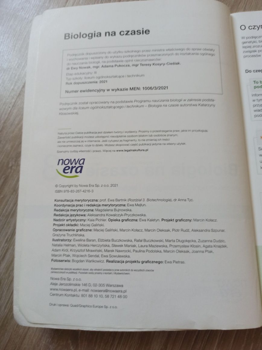 Podręcznik Biologia na Czasie 3