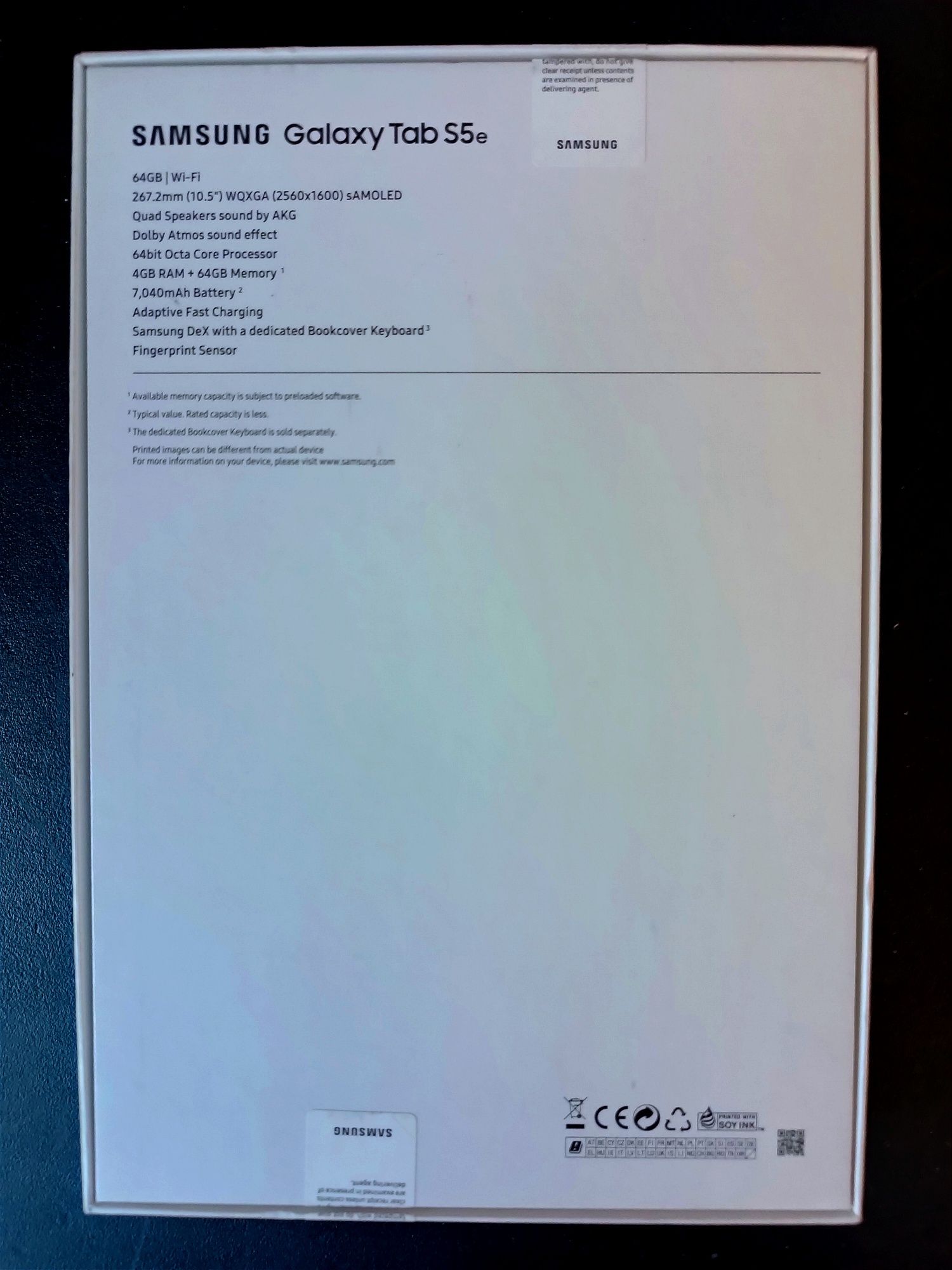 Samsung Galaxy Tab S5e WiFi 4/64GB 10,5"