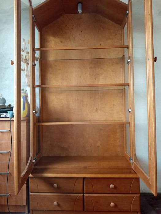 Drewniana przeszklona witryna-oddam za darmo