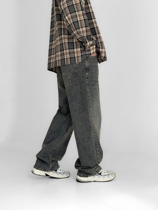 Джинси чоловічі baggy jeans, широкие джинсы мужские реп rap sk8 M