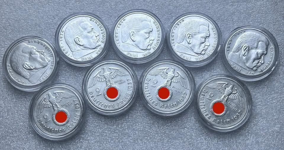 2 марки 1937 року ! Німеччина, Третій Рейх . СРІБЛО.