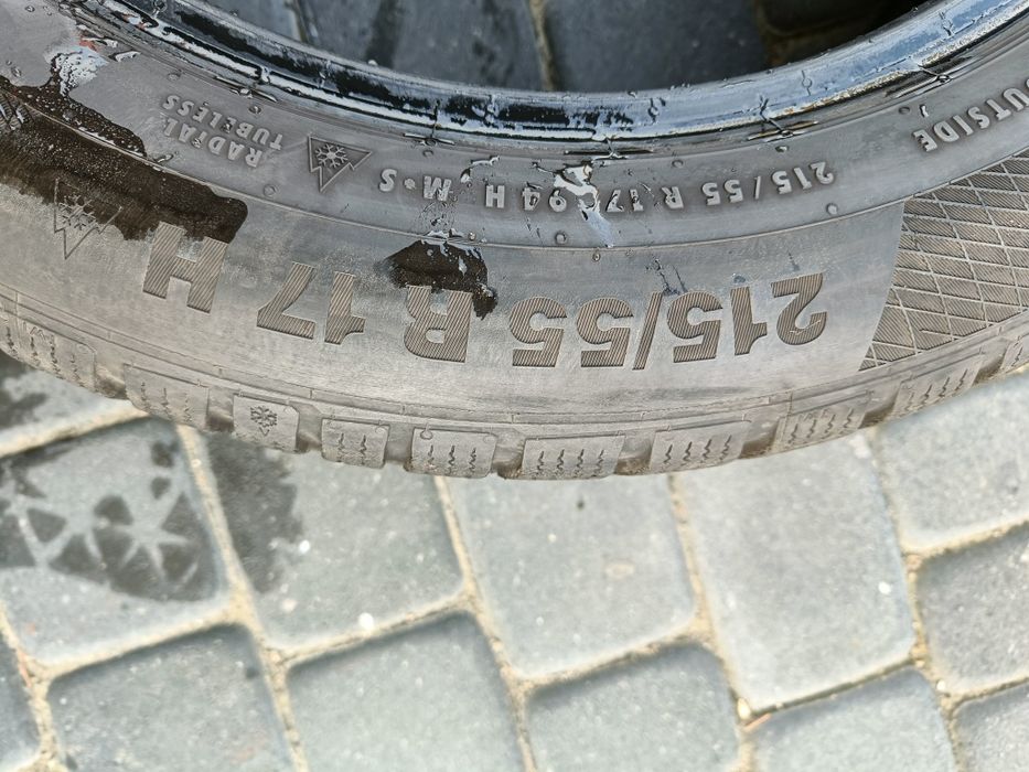 2x Opony zimowe Continental 215/55/17 6mm 2019r
