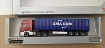 Herpa Scania R 3-oś podkontenrówka Heitksm Trailer Cma / Cgm 1:87