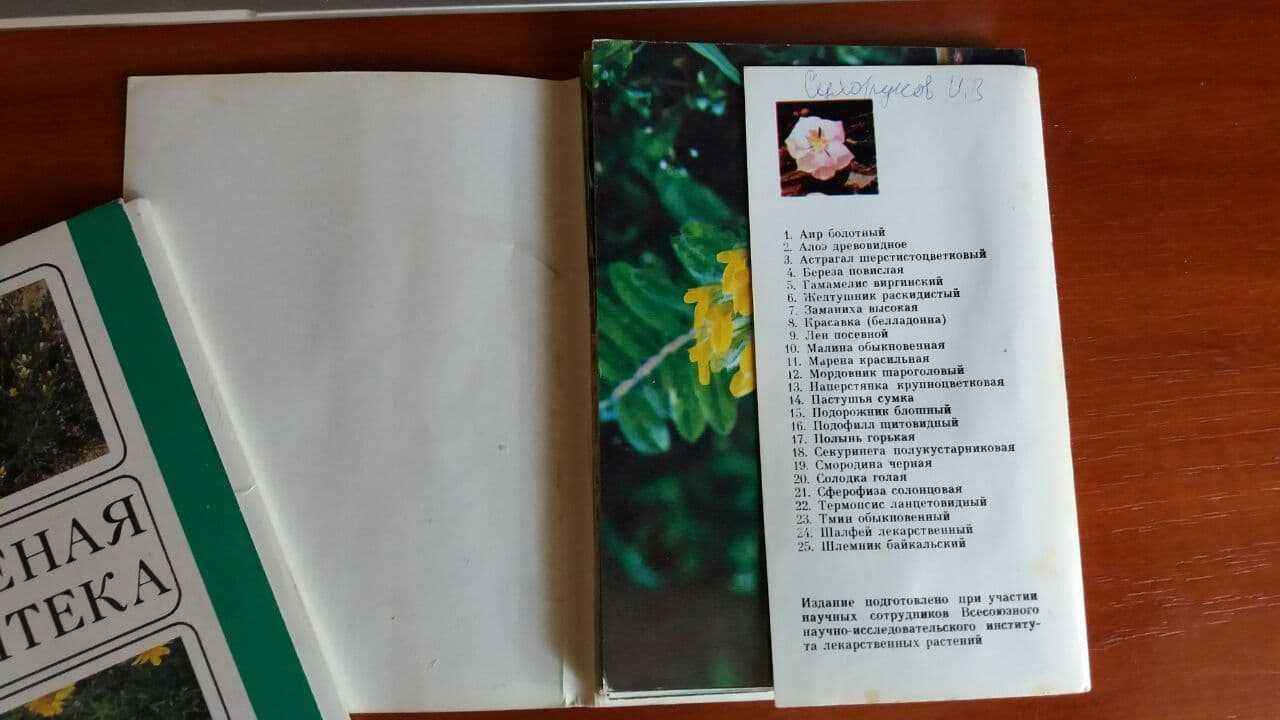 Лекарственные растения. Выпуск4 . ( 20 шт.) и Зеленая аптека (25 шт.)