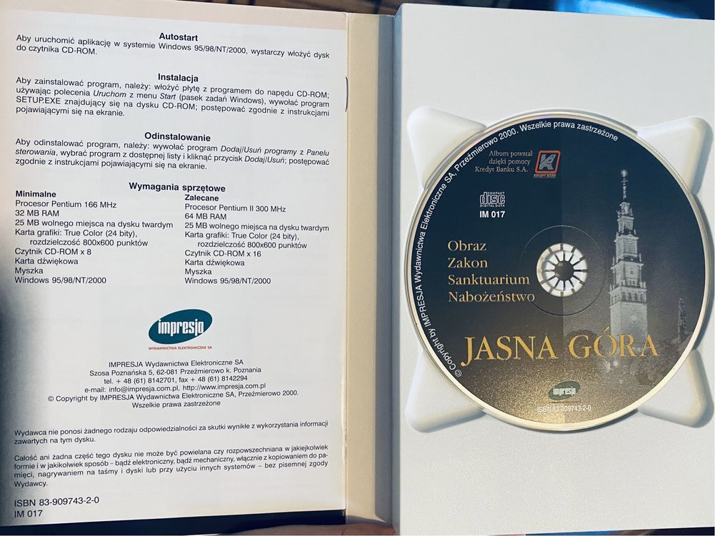 CD-ROM multimedialny album Jasna Góra: Obraz, zakon, sanktuarium