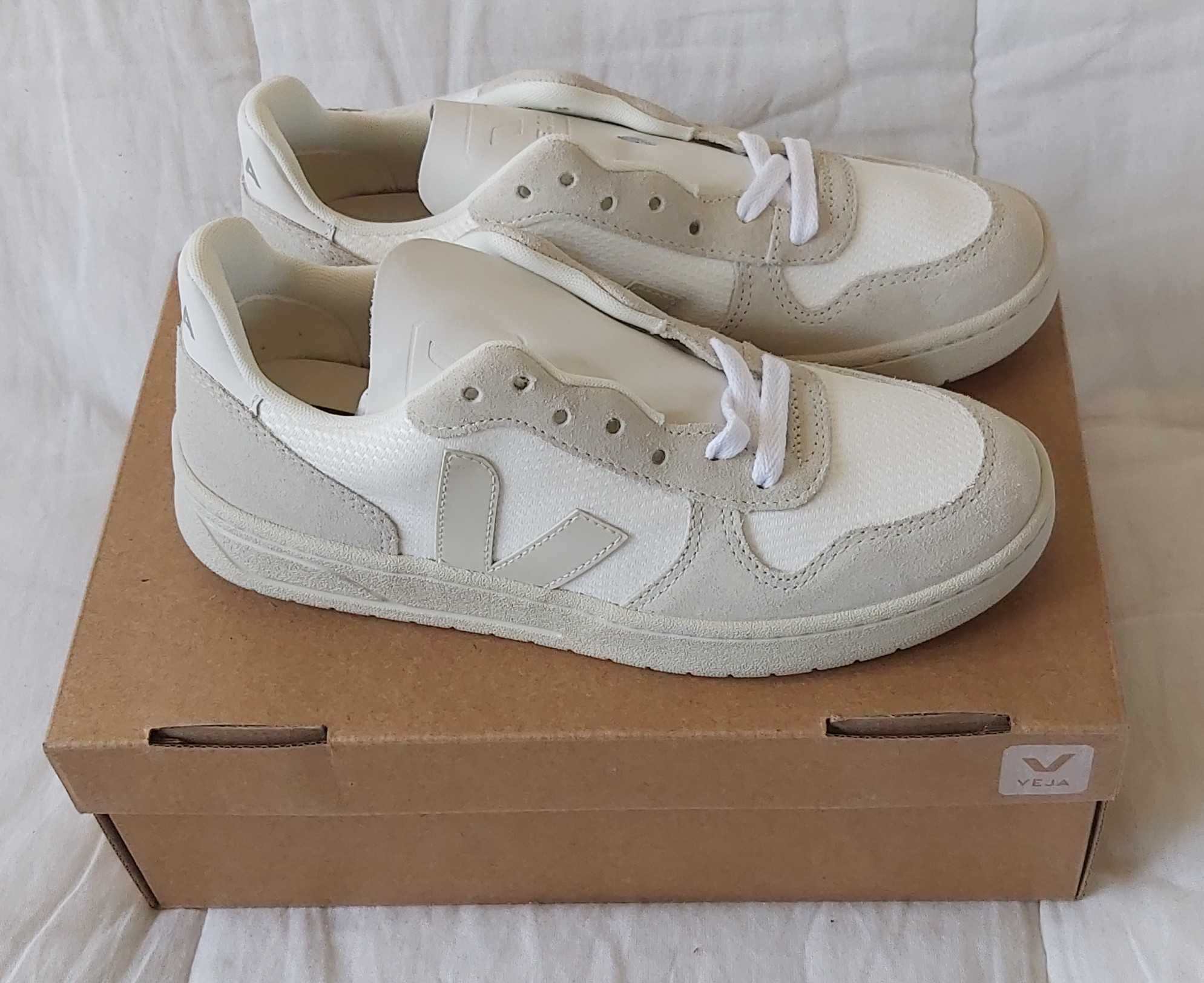 Ténis Veja V-10 B-Mesh White Natural Pierre, Tam. 40, Originais, Novos