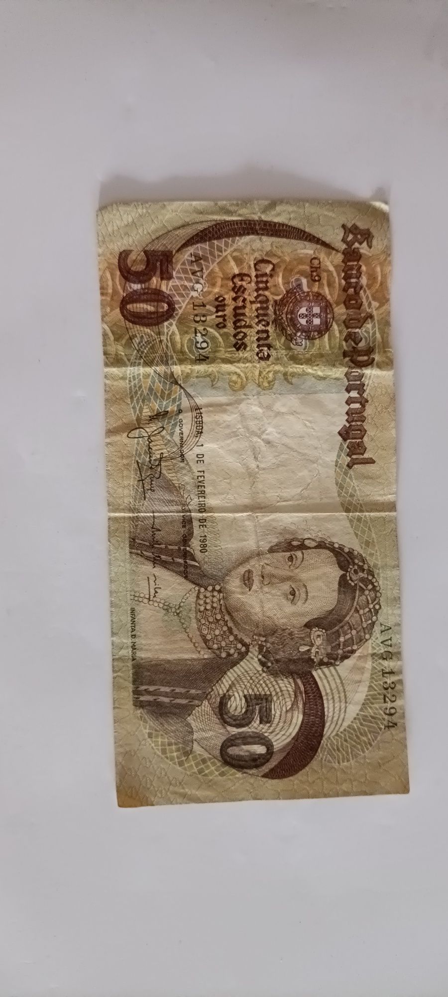 Nota de 50$00 Infanta D. Maria