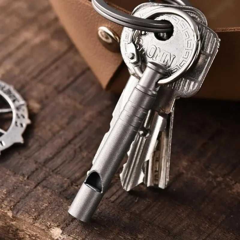 Tytanowy gwizdek survivalowy EDC 120dB lekki