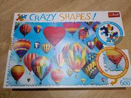 Puzzle 600 elementów Crazy Shapes balony + gratis