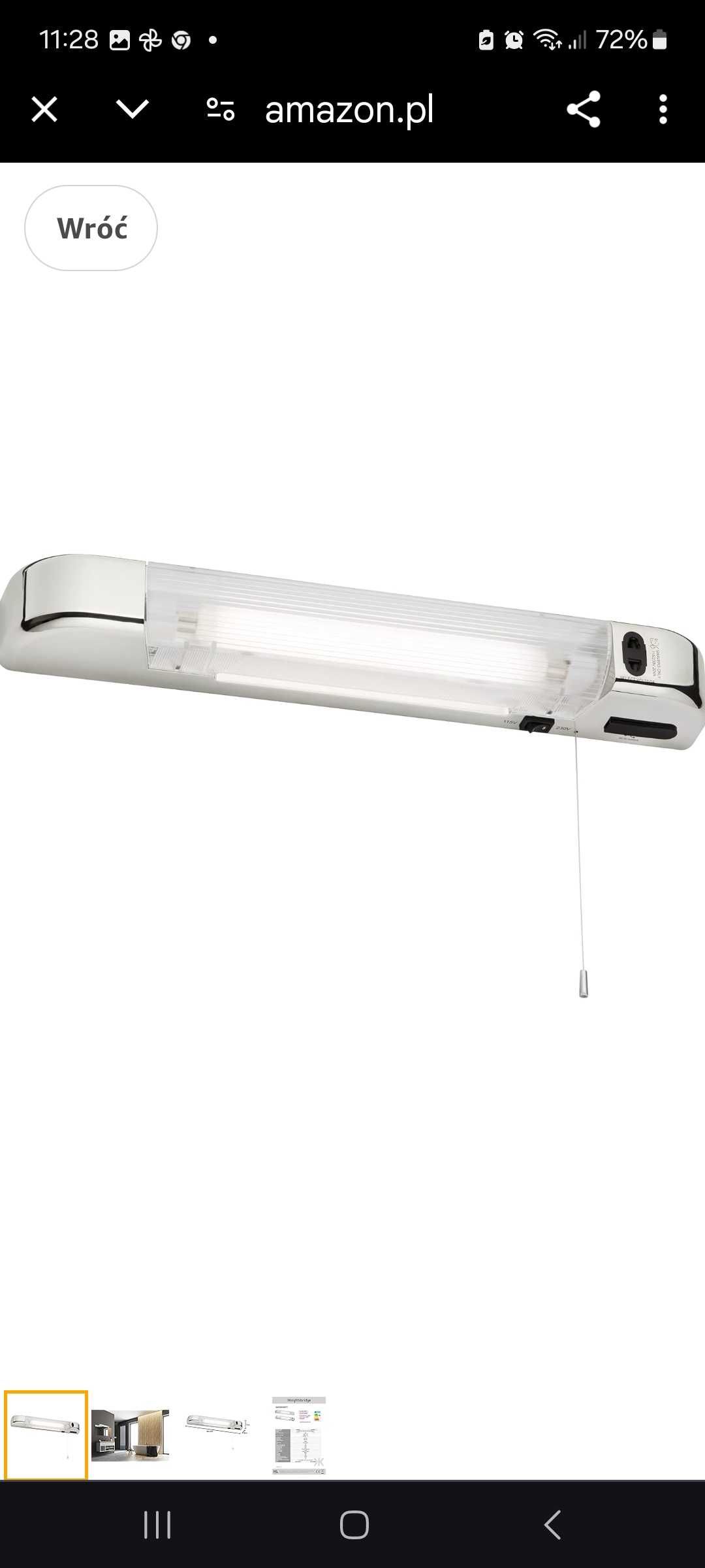 Knightsbridge Lampka LED Golarka z Podwójną Ładowarką USB