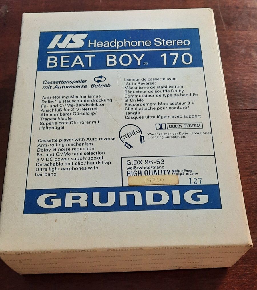 Leitor de cassetes Grundig Beat Boy 170 ("walkman")