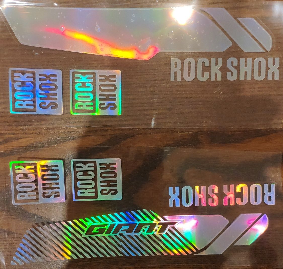 RockShox GIANT naklejki CAŁY zestaw na Amortyzator rowerowy Rock Shox