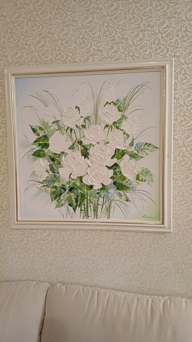 Картина масло лепка Скрипченко Л.