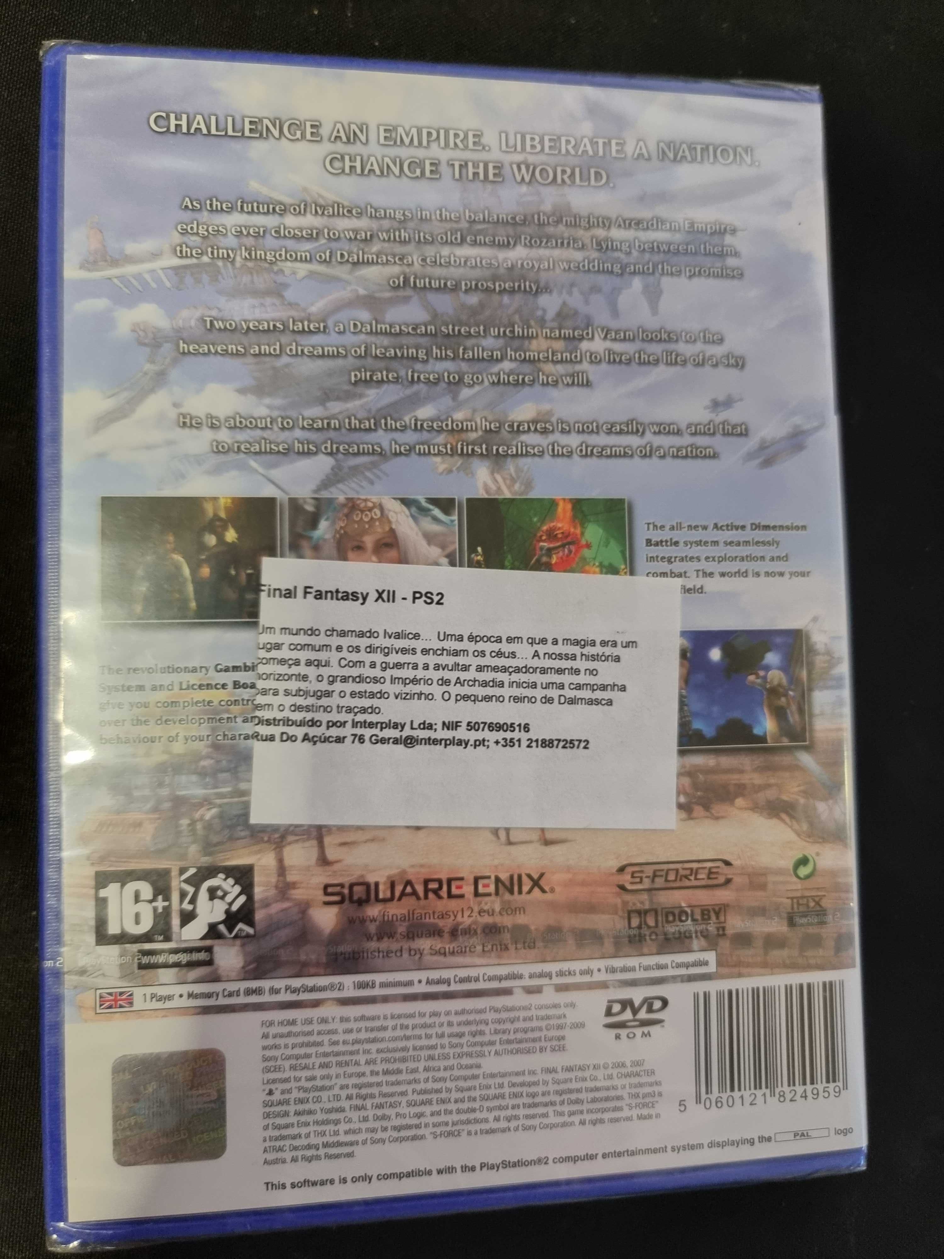 Final Fantasy XII Novo e Selado - Playstation 2 PS2