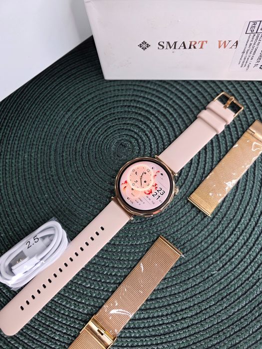 Złoty Smartwatch Damski LIGE 8gen Połączenia Bluetooth 2 paski NOWY