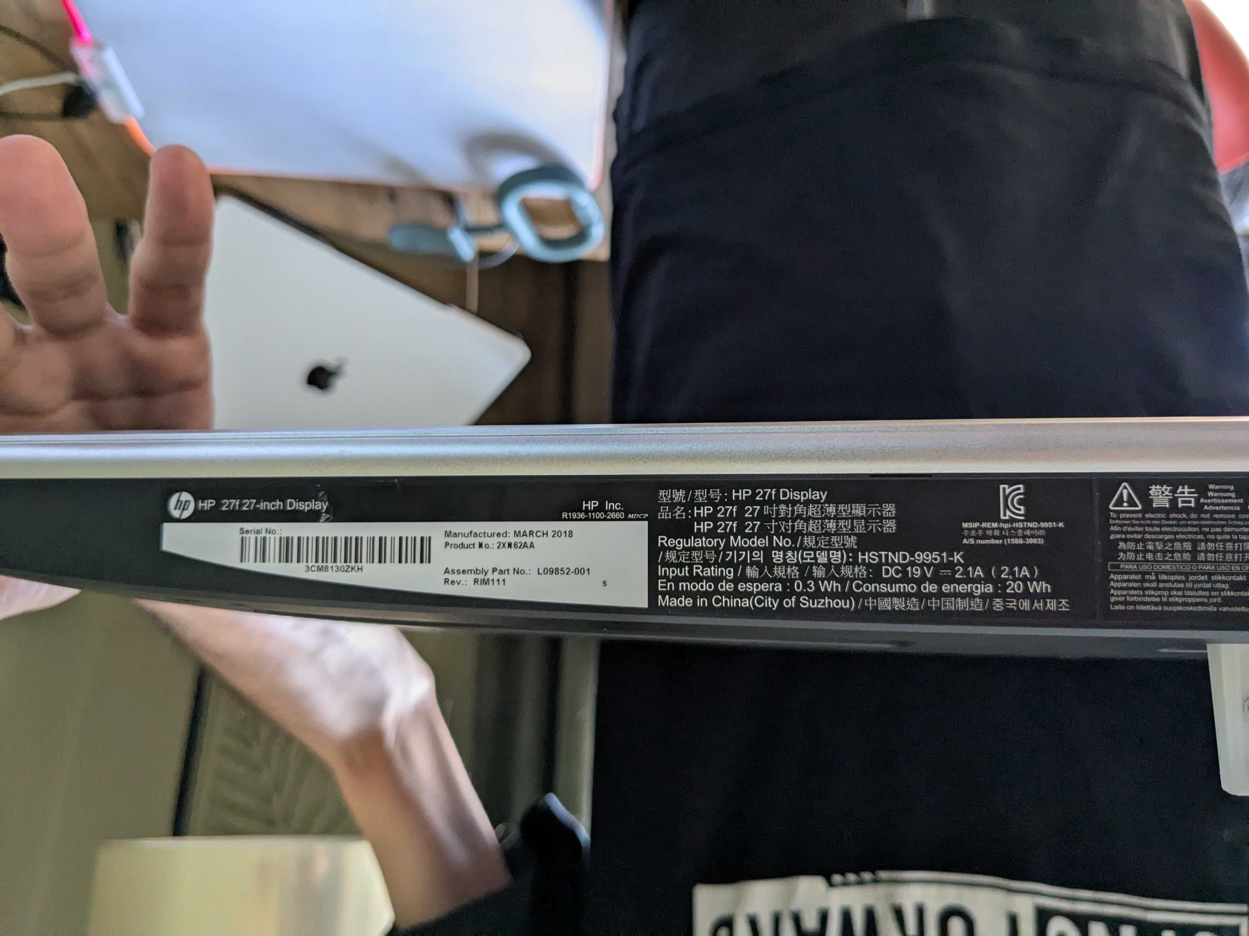 Monitor HP 27F (27'' - Full HD - LED IPS)