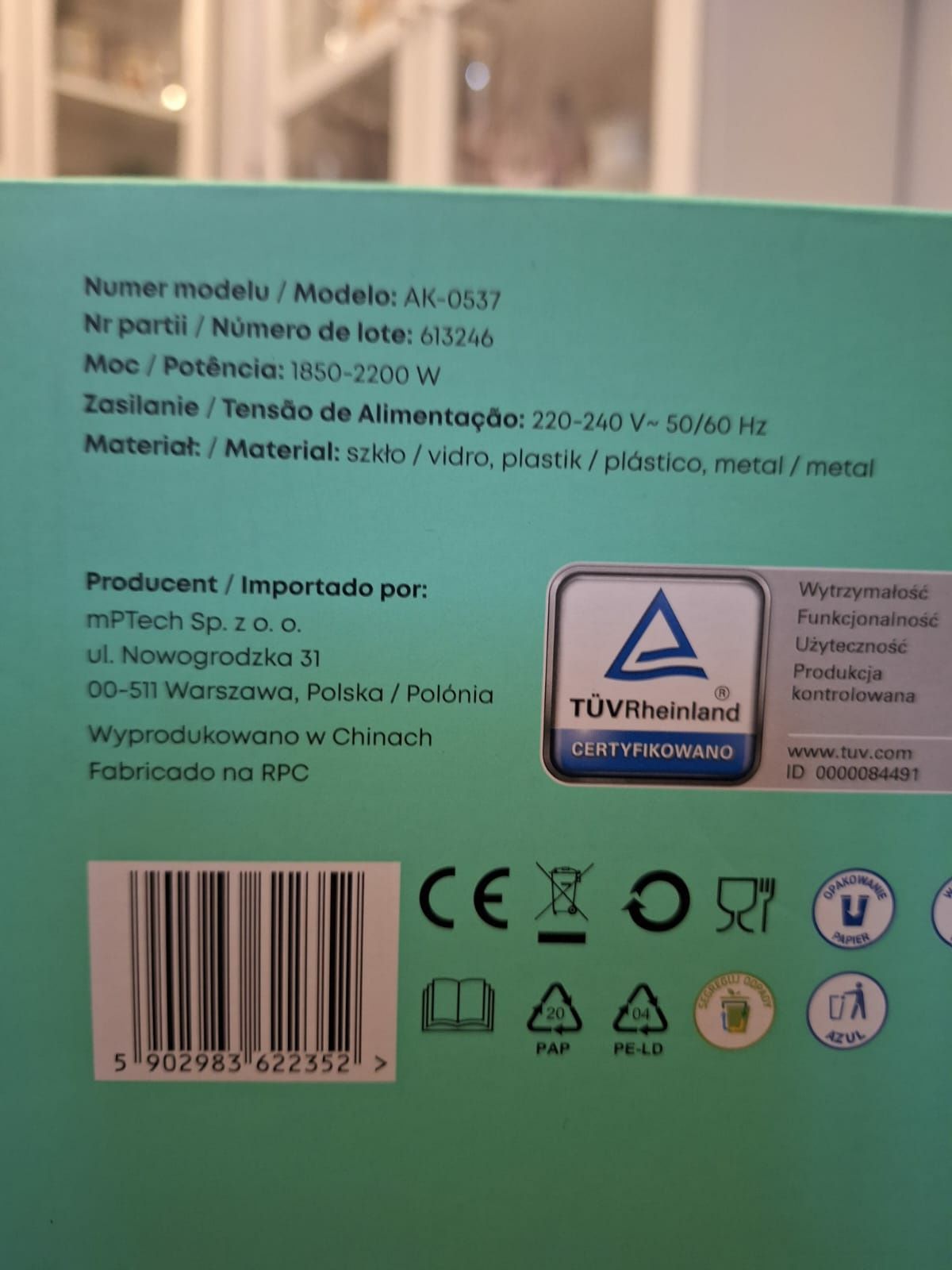 Czajnik elektryczny szklany