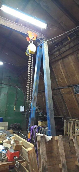 Кран козловий стаціонарний 3 тонни з ланцюговим тельфером 2 тонни