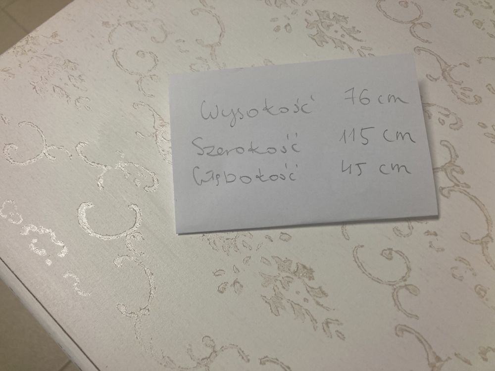 Komoda szafka na buty biała Shabby chic Prowansja retro
