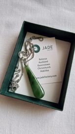 Jade - Jadeit - Wisiorek- Srebro