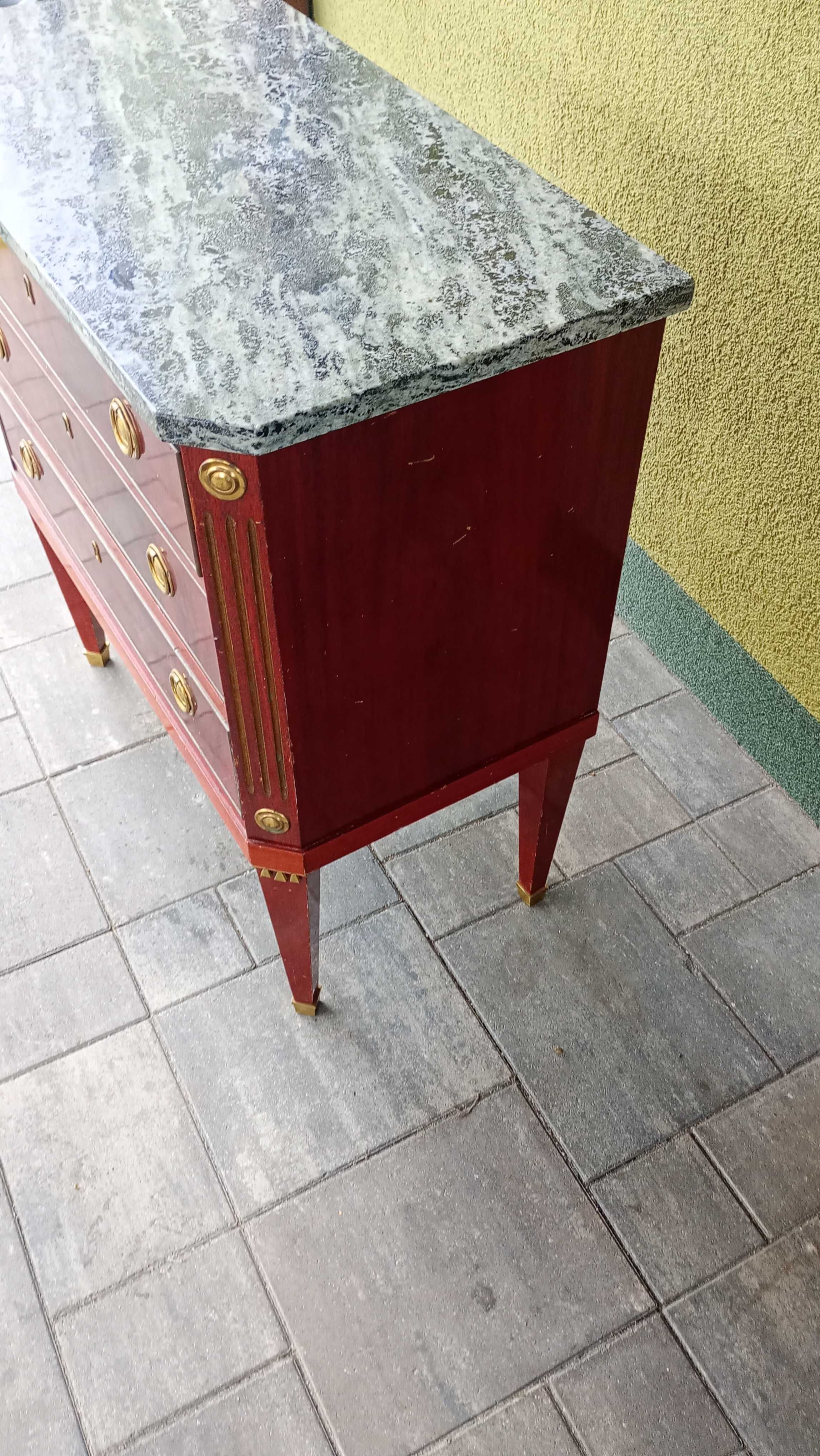 Komoda marmur mahoń