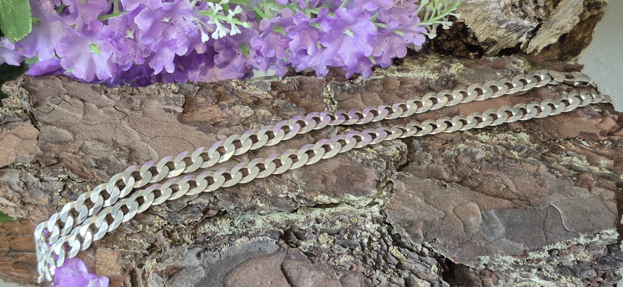 Srebrny łańcuszek 925 Pancerka długość 55cm