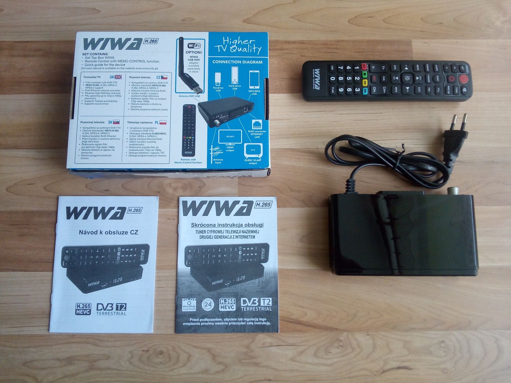 Dekoder Tuner DVB-T T2 WIWA H 265 HEVC