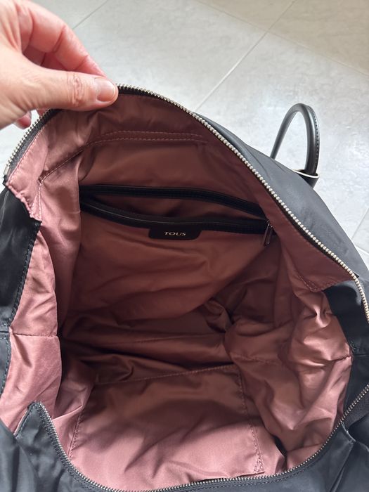 Mala TOUS  Preta tote grande Empire de nylon reciclao