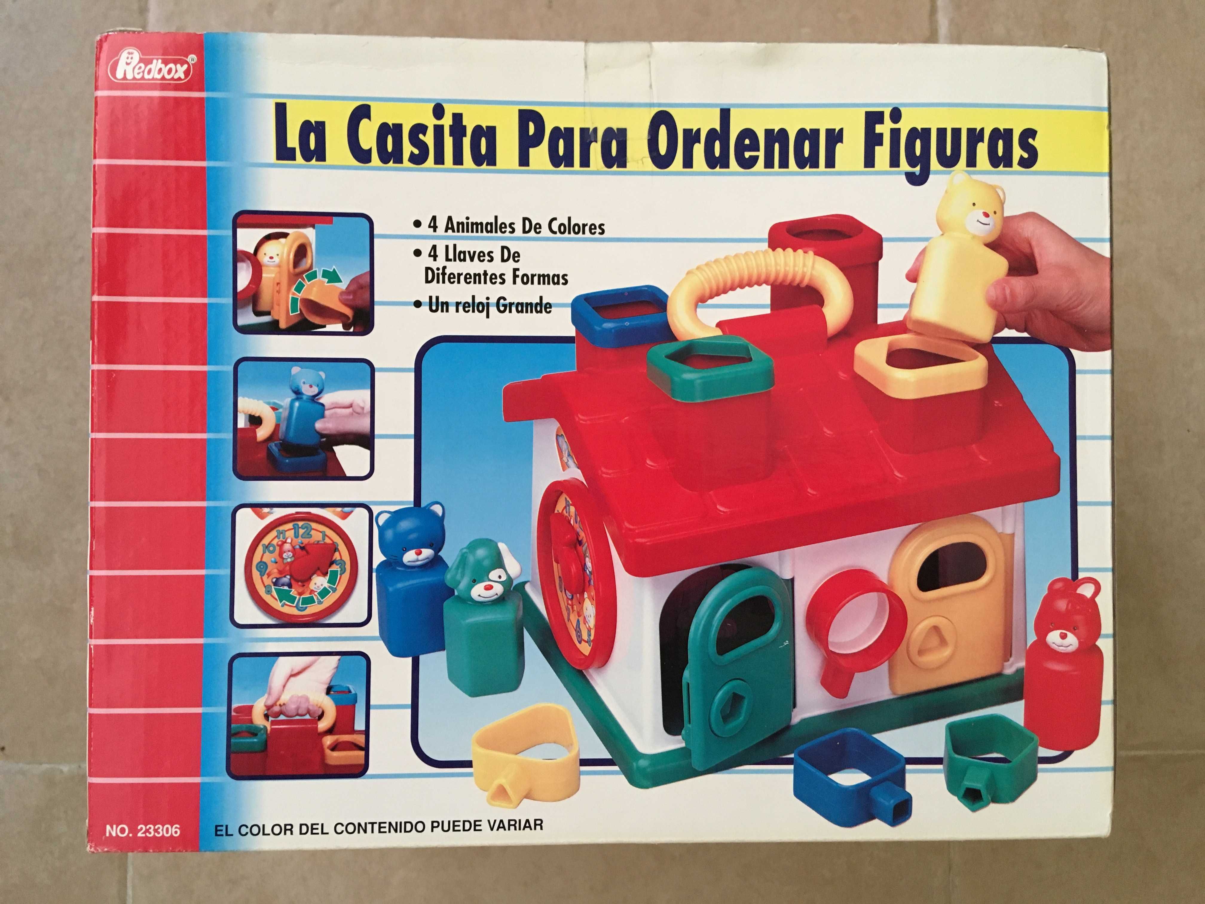 Brinquedo Casa para ordenar figuras (animais) coloridas