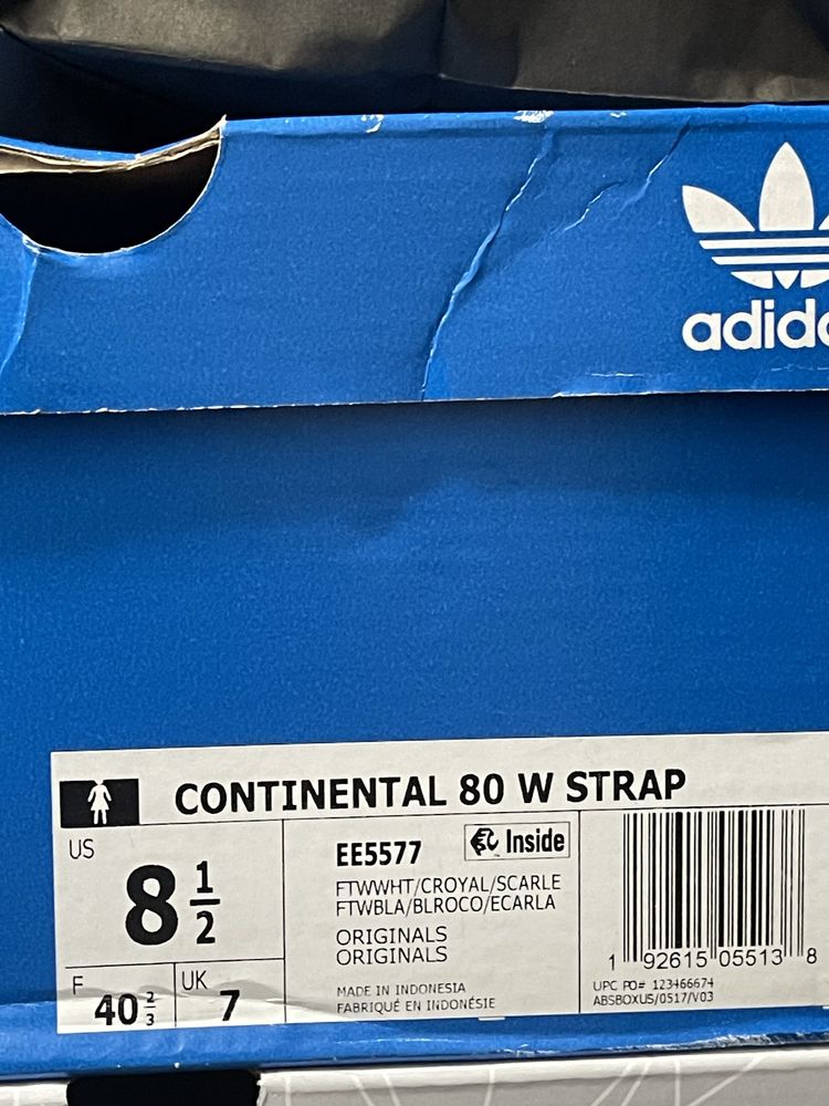 Оригінальні Adidas continental 80 strap 40 розмір