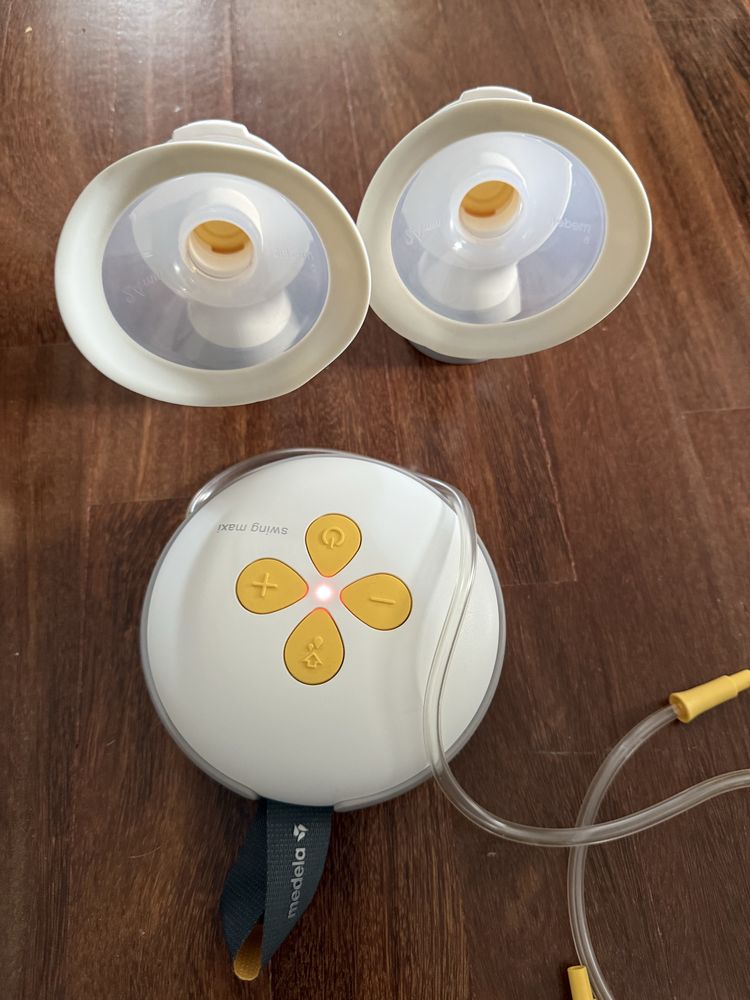 Bomba dupla medela swing maxi + acessorios e garrafas