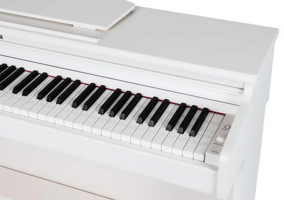 DYNATONE SLP-210 WH Białe Pianino na początek + Ława | ZESTAW