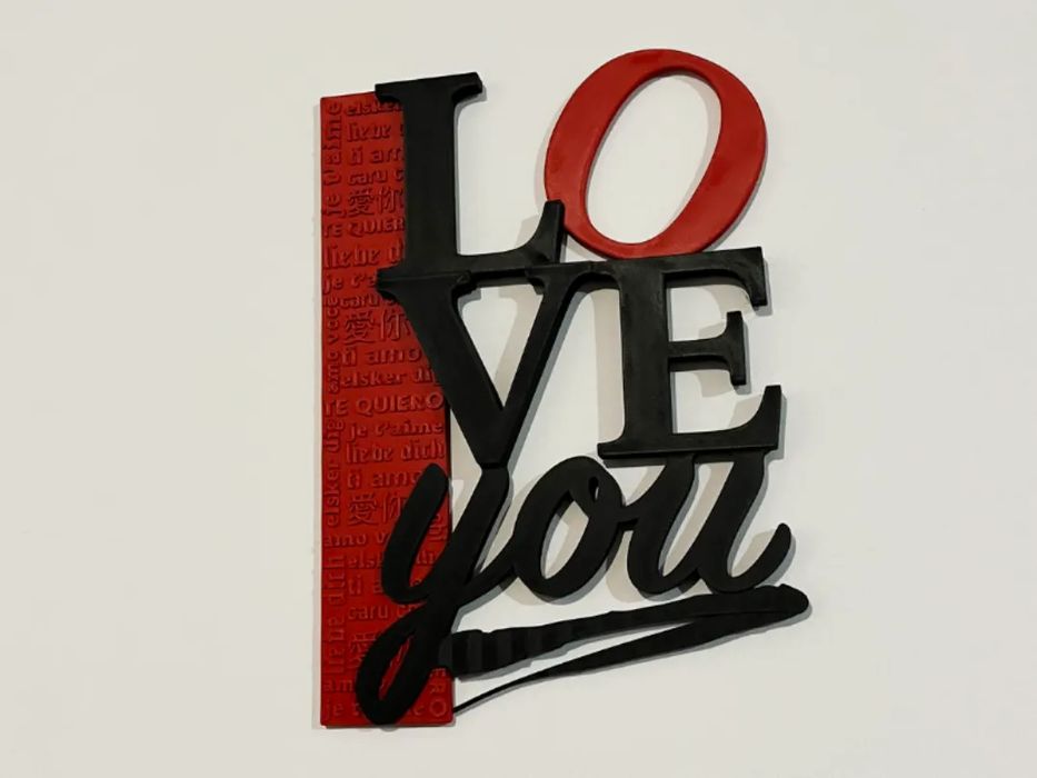 Decoração de Parede 'Eu Amo-te' Multilingue