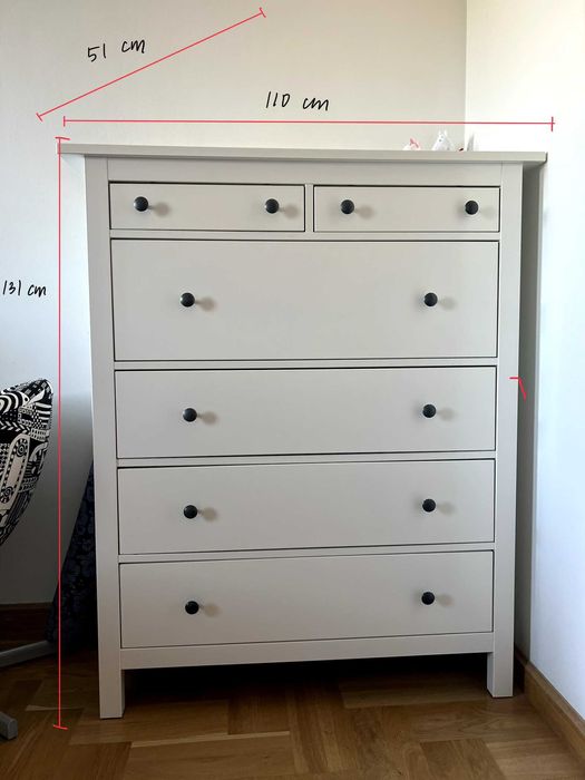 Nowoczesny komplet sypialniany–łóżko skórzane+szafka nocna+komoda