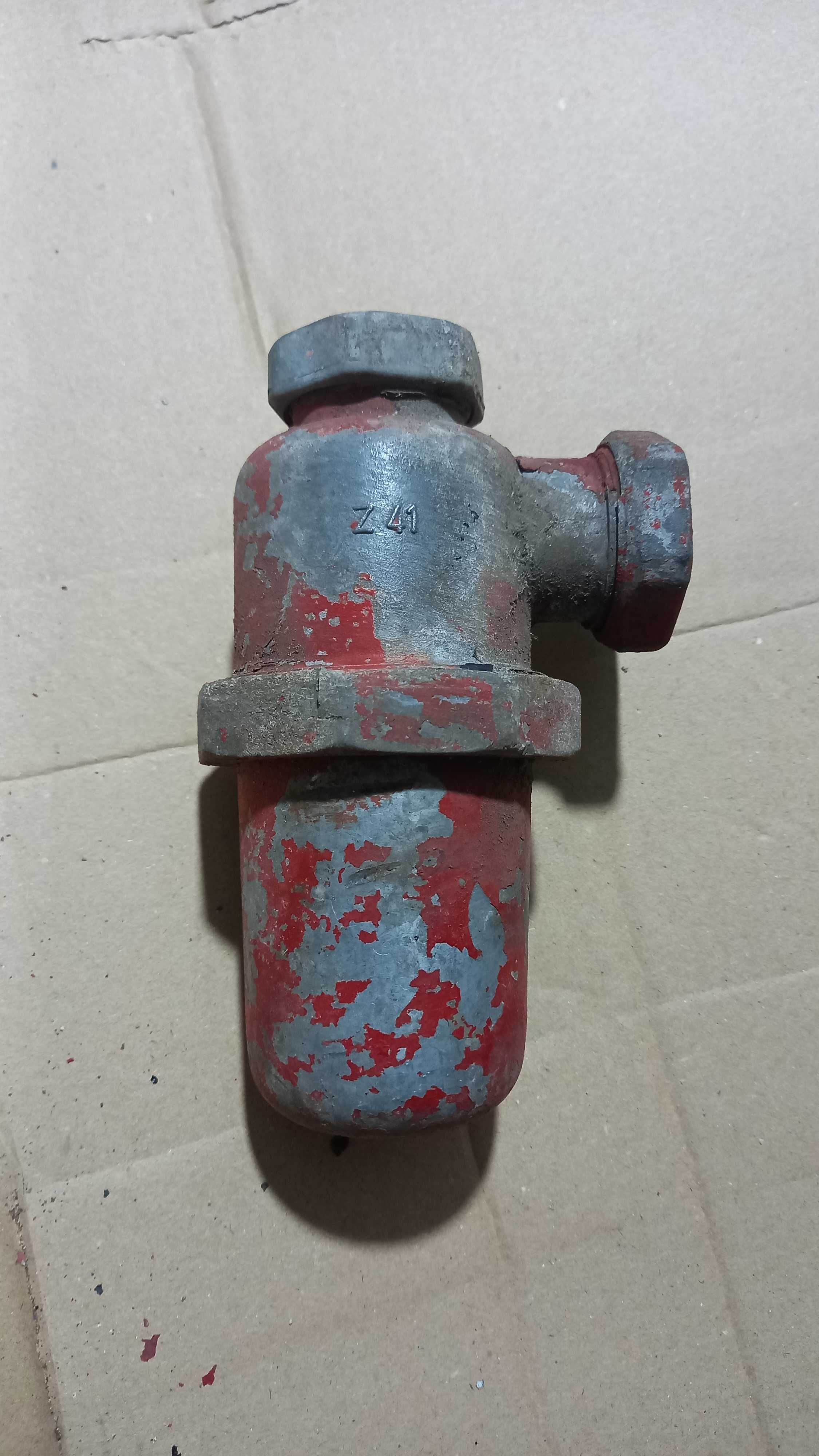 Syfon umywalka zlew PRL rarytas metalowy