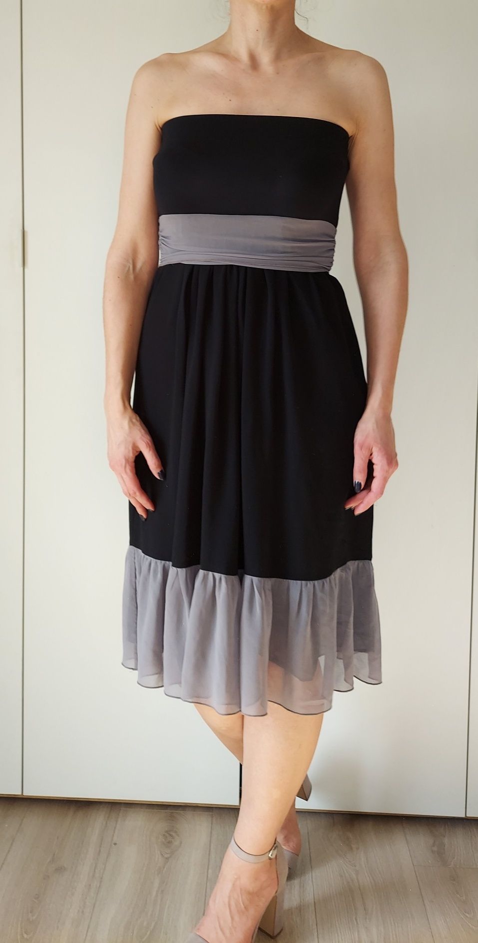 Sukienka tiulowa Midi bez ramiączek r. 36